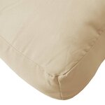 vidaXL Coussin de palette beige 60x61 5x10 cm tissu