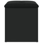 vidaXL Banc de rangement noir 42x42x45 cm bois d'ingénierie