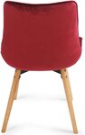 Lot de 2 chaises de salon salle à manger pied en bois et velours rouge foncé 01_0000543