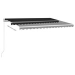 vidaXL Auvent manuel rétractable avec LED 400x350 cm Anthracite