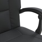 vidaXL Fauteuil inclinable de bureau Noir Similicuir