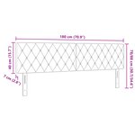 Tête de lit vidaXL Boutons en cristal capitonnés Vert foncé 180 cm Velours