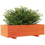 vidaXL Jardinière cire marron 90x40x26 5 cm bois de pin massif