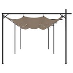 vidaXL Pergola avec toit rétractable taupe 589x292x230 cm
