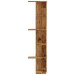 vidaXL Étagère d'angle murale vieux bois bois d'ingénierie