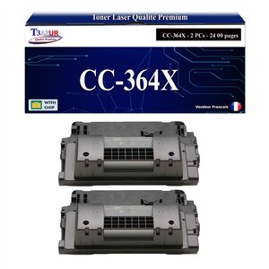 T3AZUR -2x Toners compatibles avec HP CC364X/CE390X (64X/90X) pour HP Laserjet M602 M602DN M602N M603 M603DN M603N M603XH