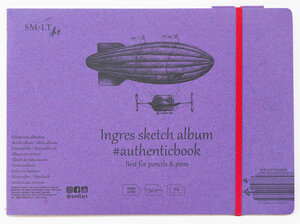 SM-LT Carnet- Dessin - Ingres - 24 5x17 6cm - 24  feuilles - 130 gsm