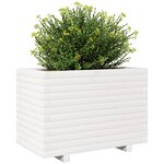 vidaXL Jardinière blanc 70x40x49 5 cm bois de pin massif