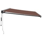 vidaXL Auvent rétractable automatique marron 500x300 cm
