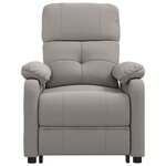 vidaXL Fauteuil électrique de massage Taupe Tissu