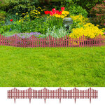 vidaXL Bordures de pelouse 17 Pièces 10 m Marron