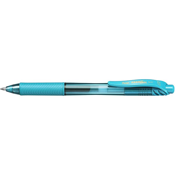 Stylo roller à encre gel energel-x bl107  turquoise x 12 pentel