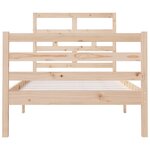 vidaXL Cadre de lit 90x190 cm Simple Bois massif