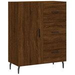 vidaXL Buffet haut Chêne marron 69 5x34x180 cm Bois d'ingénierie