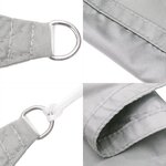 vidaXL Voile d'ombrage gris clair 7x7 m 100  polyester oxford