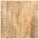 vidaXL Table d'appoint avec roues 40x40x42 cm Bois de manguier brut