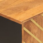vidaXL Meuble TV marron et noir 80x31 5x46 cm bois massif de manguier
