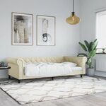 vidaXL Lit de jour crème 100x200 cm similicuir