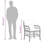 vidaXL Ensemble à manger de jardin coussins 5 Pièces mélange beige rotin