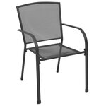 vidaXL Set de repas de jardin 7 pièces en acier anthracite