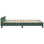 vidaXL Cadre de lit avec tête de lit Vert foncé 120x200 cm Velours