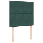 vidaXL Sommier à lattes de lit avec matelas Vert foncé 90x190 cm