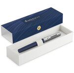 Stylo plume waterman allure deluxe bleu  plume fine  cartouche d'encre bleue  coffret cadeau