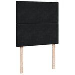 vidaXL Sommier à lattes de lit avec matelas Noir 90x190 cm Velours