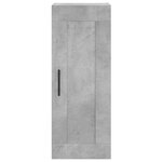 vidaXL Buffet haut Gris béton 34 5x34x180 cm Bois d'ingénierie