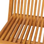 vidaXL Chaises de jardin et coussins taupe lot de 8 Bois teck massif