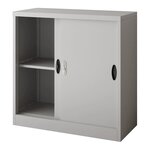 Casier de bureau armoire meuble de rangement pour bureau atelier chambre acier de bureau rieti acier laqué 90 x 40 x 90 cm gris clair 03_0008814