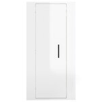 vidaXL Meuble TV mural Blanc brillant 40x34 5x80 cm
