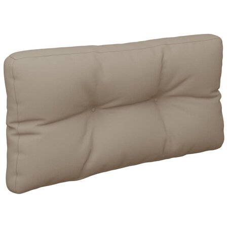 vidaXL Coussin de palette taupe 80x40x12 cm tissu