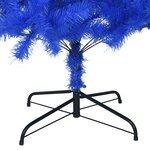 vidaXL Sapin de Noël artificiel avec support bleu 180 cm PVC