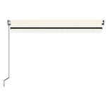 vidaXL Auvent rétractable automatique 400x350 cm Crème