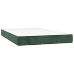 vidaXL Sommier à lattes de lit et matelas Vert foncé 120x200cm Velours