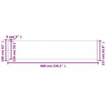vidaXL Auvent latéral rétractable de patio 600x160 cm crème