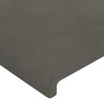 vidaXL Cadre de lit avec tête de lit Gris foncé 180x200 cm Velours
