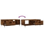 vidaXL Table basse Chêne fumé 90x50x36 5 cm Bois d'ingénierie