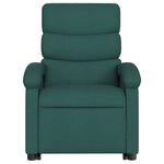vidaXL Fauteuil inclinable de massage électrique Vert foncé Tissu