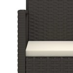 vidaXL Mobilier d'extérieur 4 Pièces avec coussins Résine tressée Noir