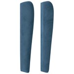 vidaXL Tête de lit avec oreilles Bleu foncé 183x23x118/128 cm Velours