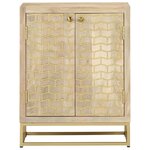 vidaXL Buffet avec 2 portes 55x30x70 cm bois massif de manguier
