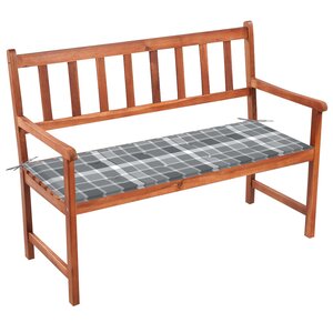 vidaXL Banc de jardin avec coussin 120 cm Bois d'acacia massif
