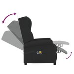 vidaXL Fauteuil de massage Noir Tissu