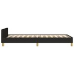 vidaXL Cadre de lit avec tête de lit Noir 100x200 cm Tissu