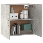 vidaXL Armoire murale Gris béton 60x31x60 cm Bois d'ingénierie