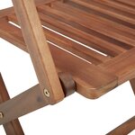 vidaXL Chaises pliables de jardin 2 Pièces avec coussins Bois d'acacia