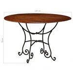 vidaXL Table de salle à manger Bois acacia avec finition miel 120x76cm