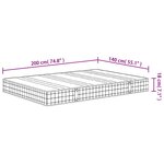 vidaXL Matelas à ressorts bonnell moyen 140x200 cm